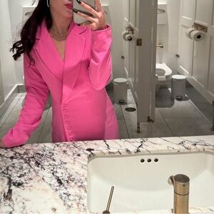 Superdown Vibrant Pink Long Sleeve Dress